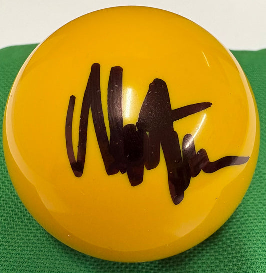 Matthew Stevens Signed YELLOW Snooker Ball + Dealer COA