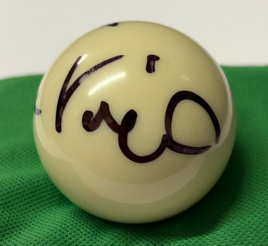John Virgo Signed WHITE Snooker Ball + Dealer COA