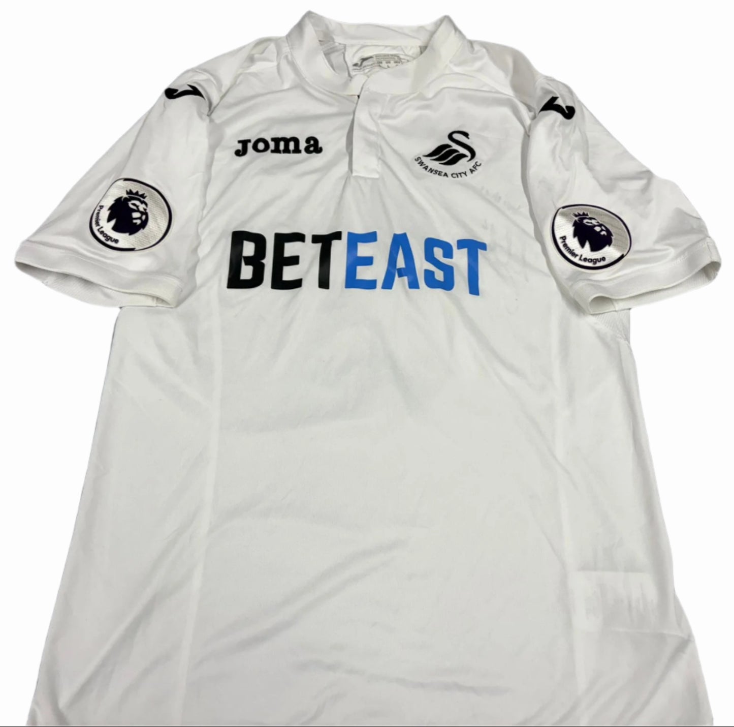 Alfie Mawson #6 Signed Game Worn Premier League 2016/17 Swansea City FC Football Shirt + COA