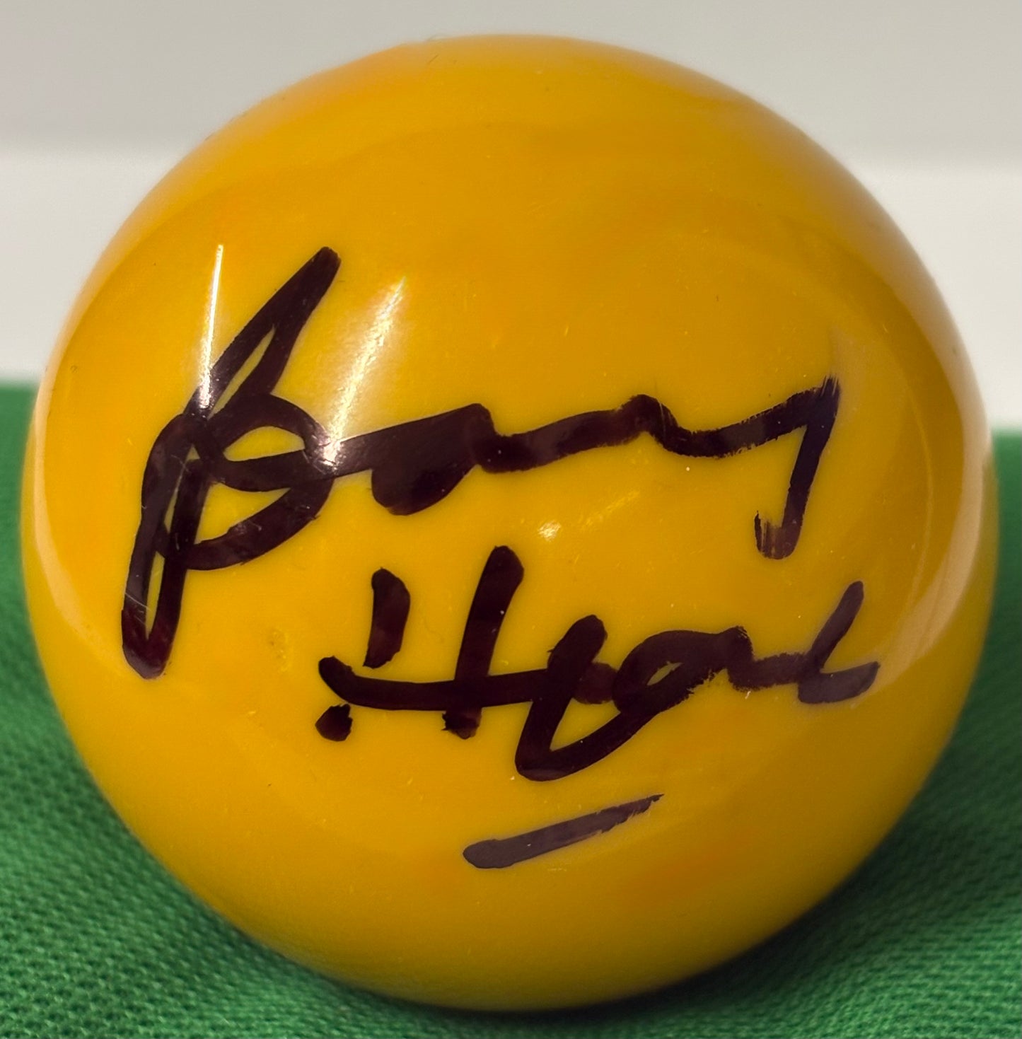 Founder & President of Matchroom Sport Barry Hearn Signed Yellow Snooker Ball + Cert