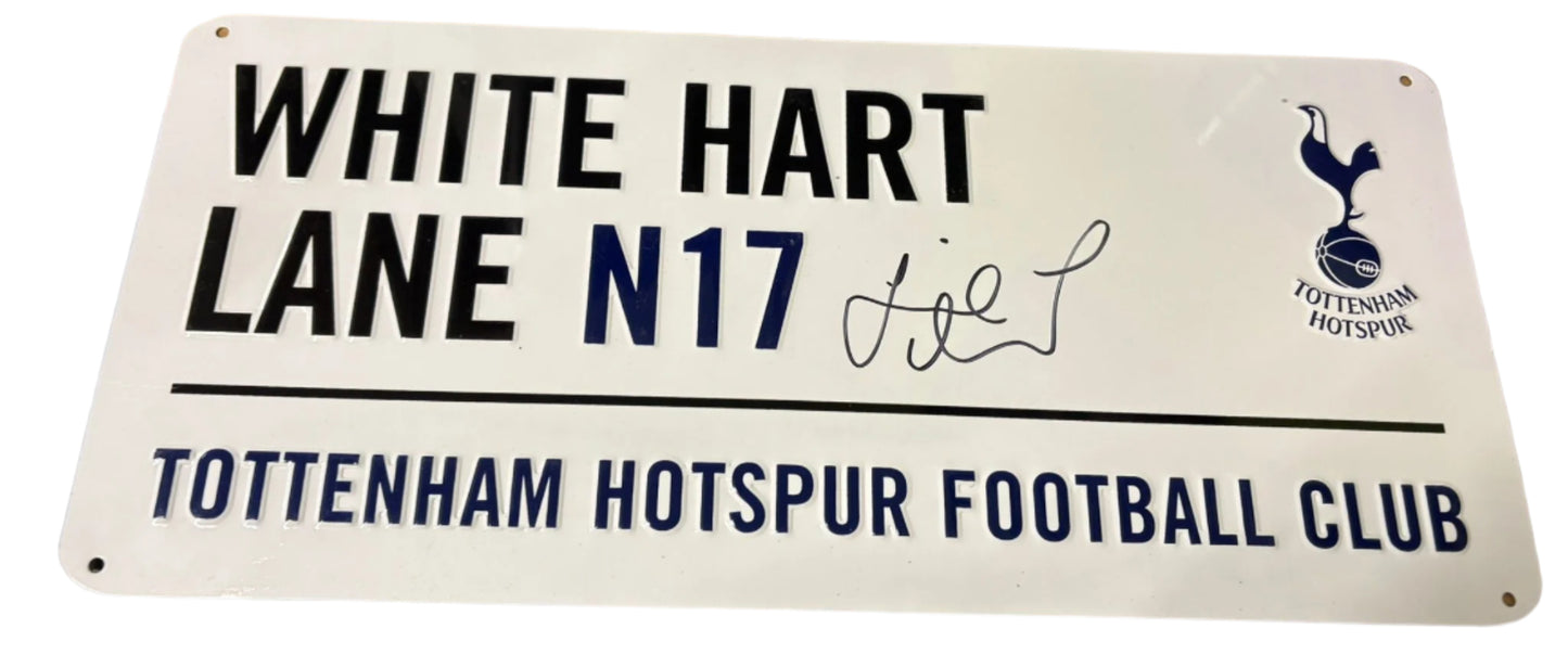 Jamie Redknapp Signed Tottenham Hotspur White Hart Lane Street Sign + Cert