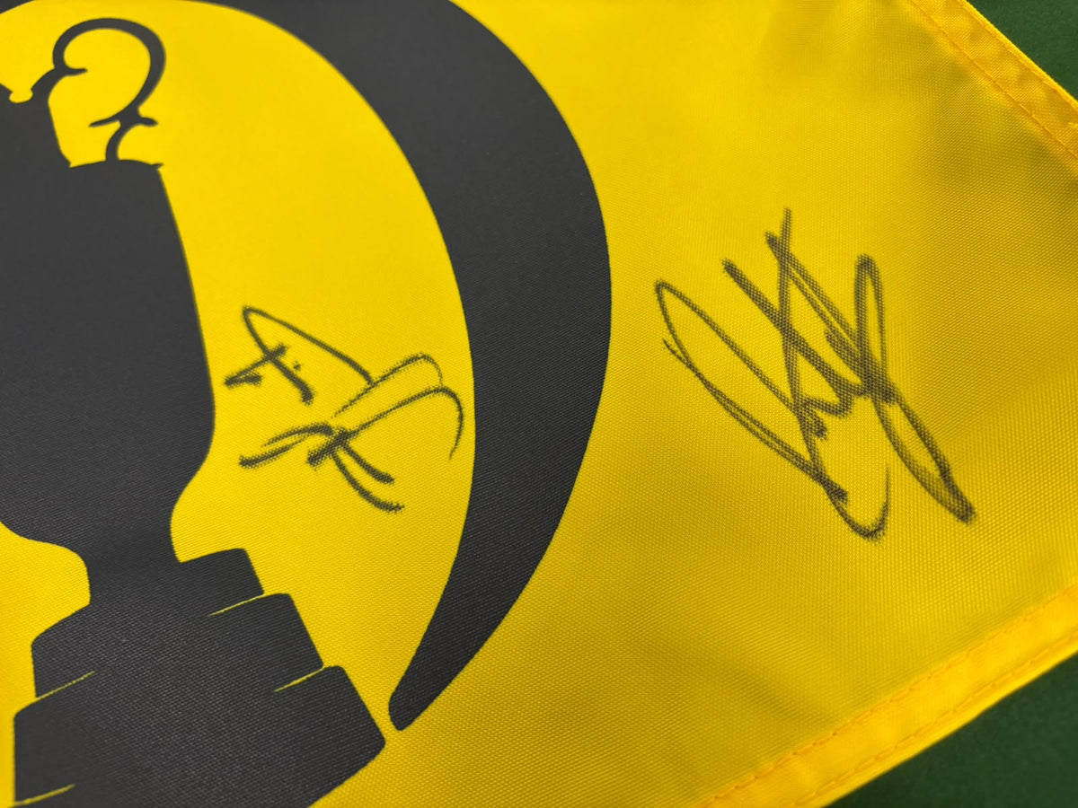 Cam Smith & Francesco Molinari Open Champions Signed Undated Golf Flag + Cert