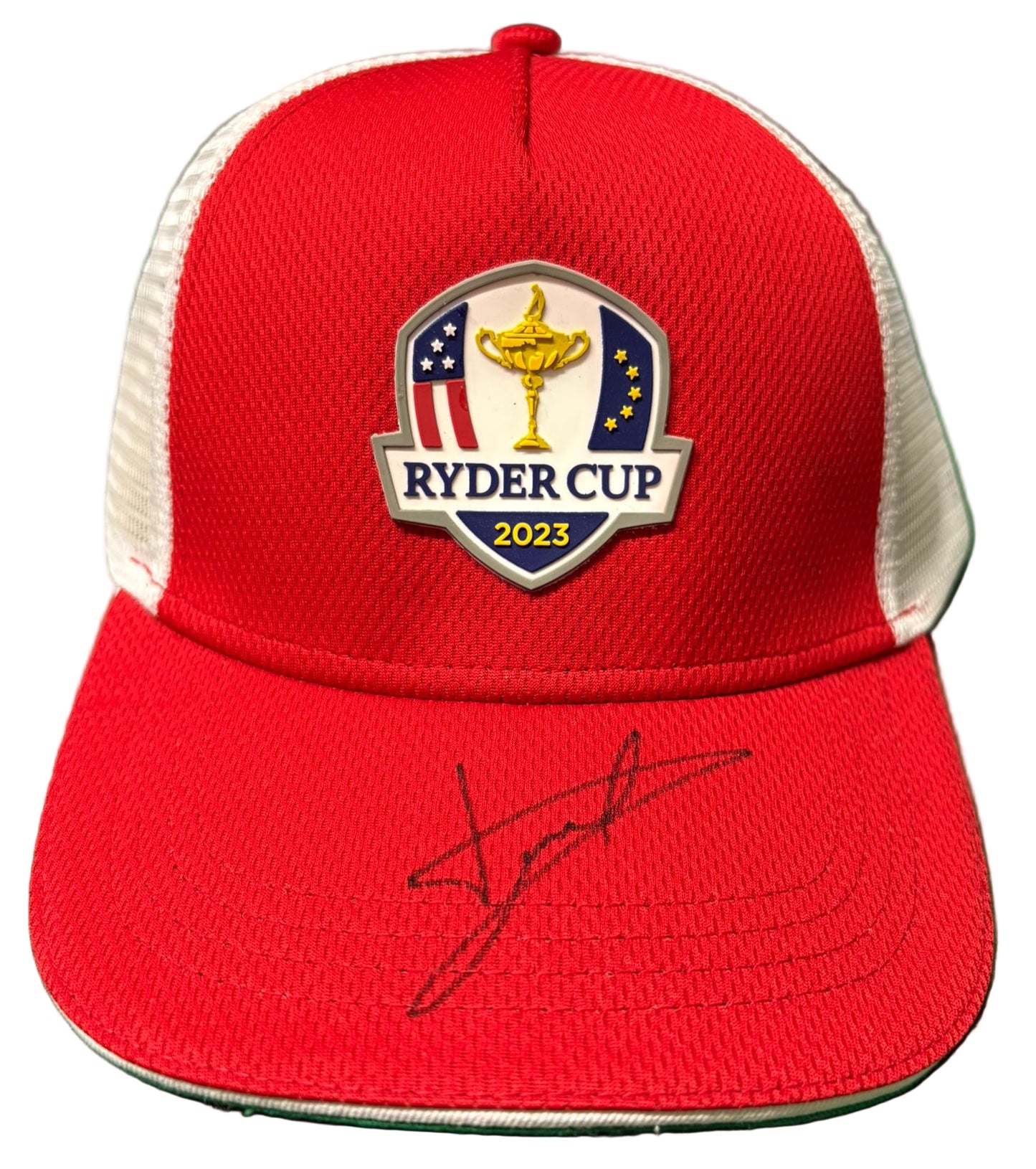 2023 Ryder Cup at Marco Simone Golf Cap Signed by Europe Captain Luke Donald + COA