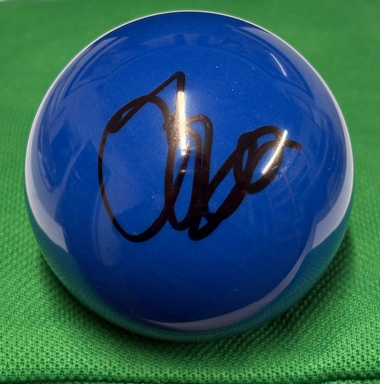 John Parrott Signed BLUE Snooker Ball + Dealer COA
