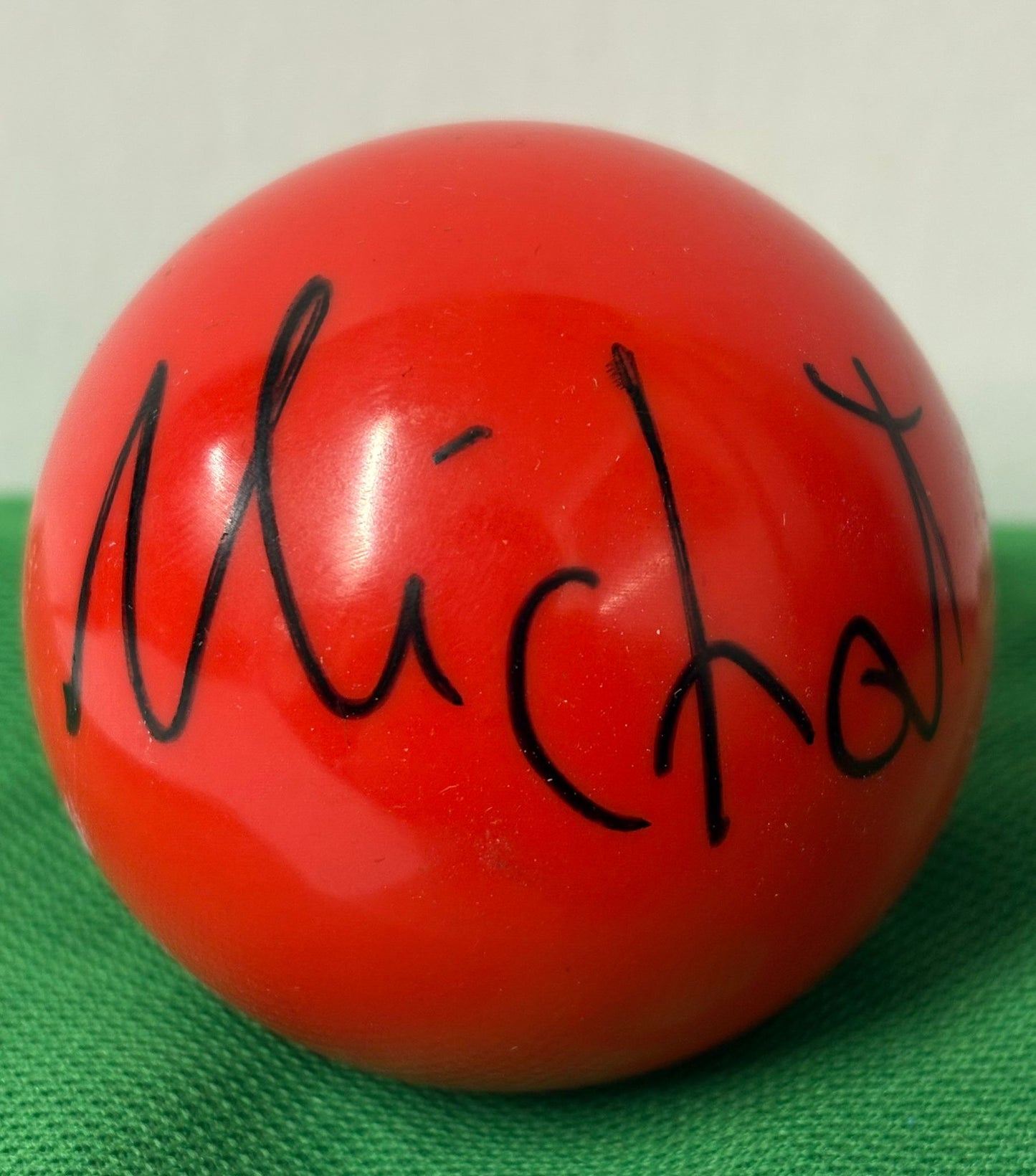 Polish Snooker Player Michal Szubarczyk Signed Red Snooker Ball + Dealer COA