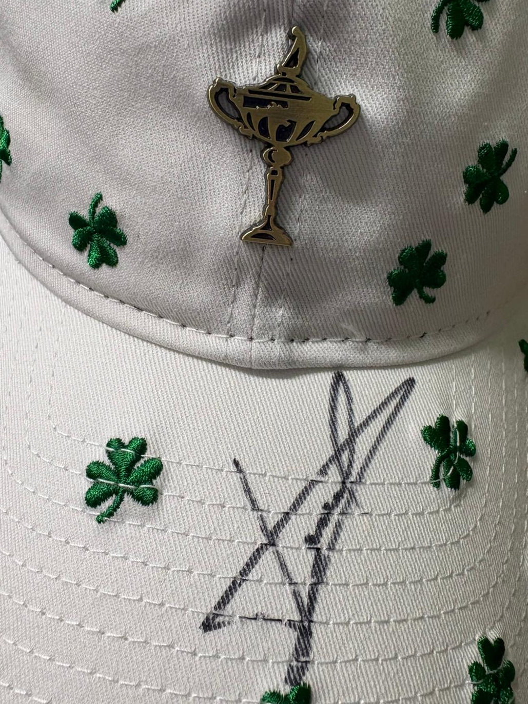 Luke Donald 2027 Team Europe Ryder Cup Captain Signed Shamrock Golf Cap + COA
