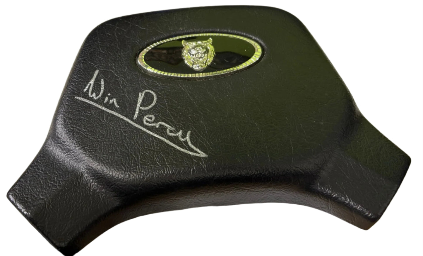 Win Percy 3x British Touring Car Champion Signed Jaguar Steering Wheel Front Cover + Cert