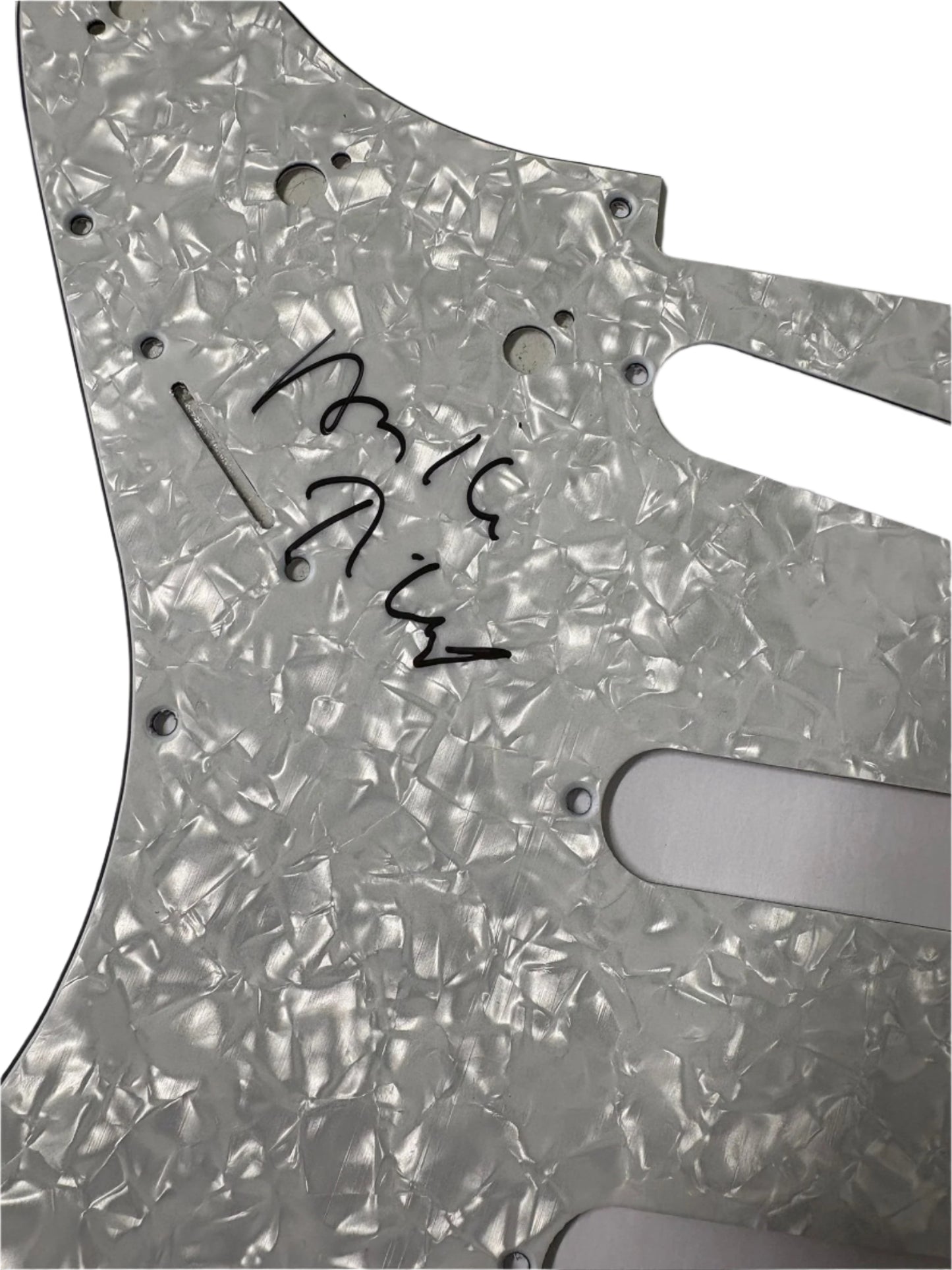 Mike Rutherford - Mike & The Mechanics Signed Electric Guitar Pickguard + Dealer COA