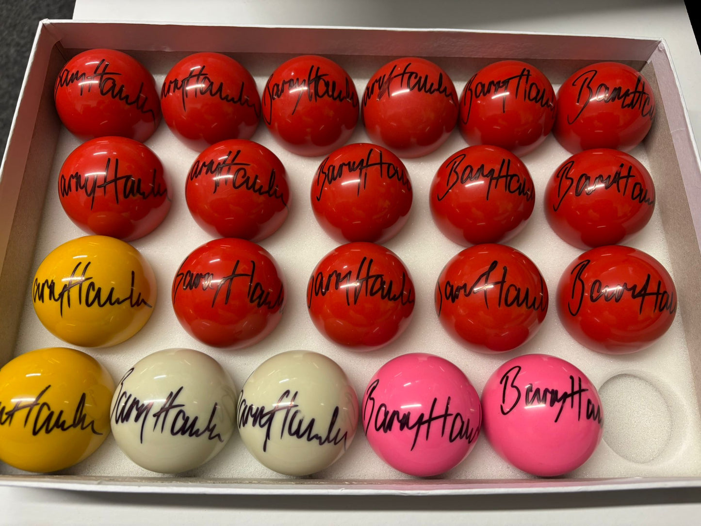 Four- Time Ranking Event Winner Barry Hawkins Signed Yellow Snooker Ball + COA