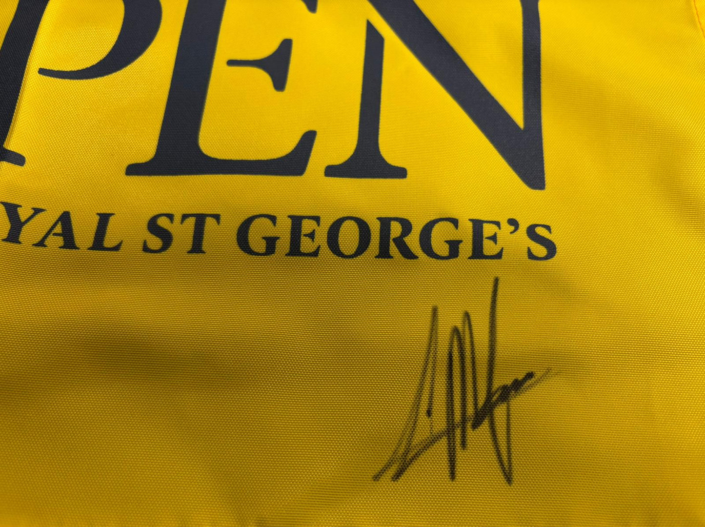 149th Open at Royal St Georges Golf Pin Flag Signed by Winner Collin Morikawa + Dealer COA