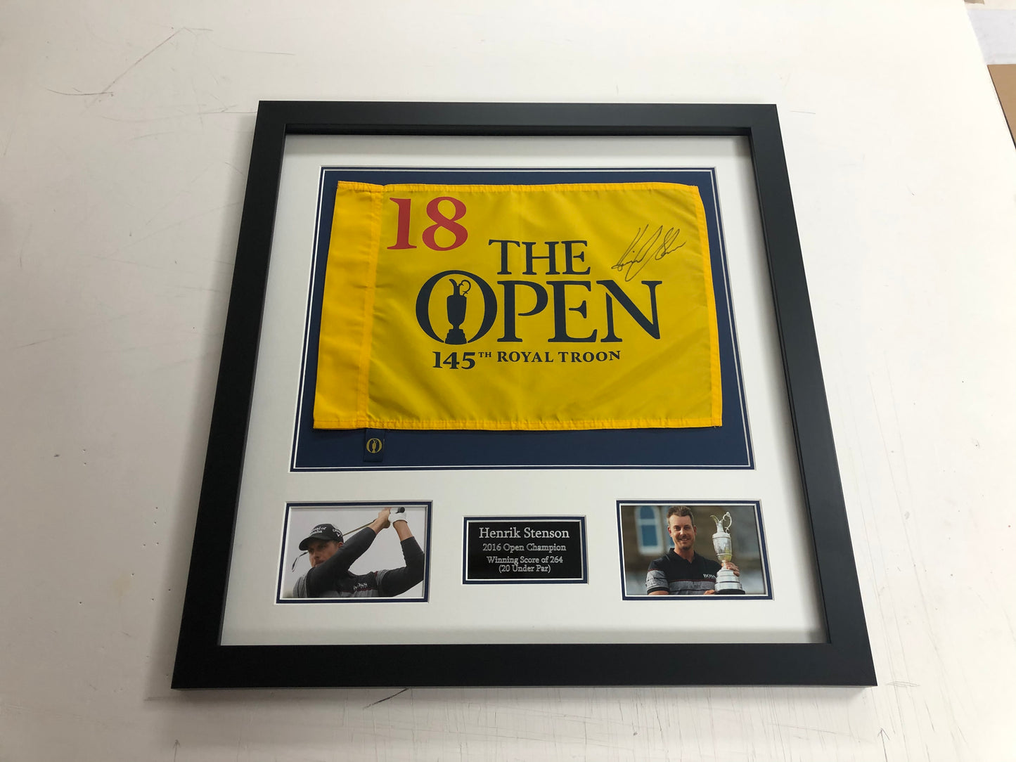 Standard Frame Kit - 2016 Open at Royal Troon Golf Flag (Henrik Stenson Won)