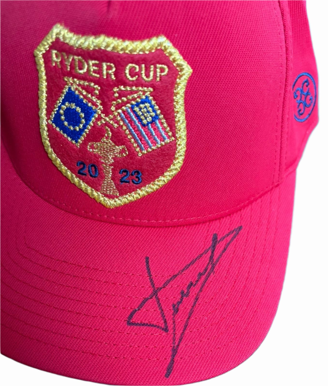 2023 Team Europe Captain Luke Donald Signed Red Ryder Cup Golf Cap + Dealer COA