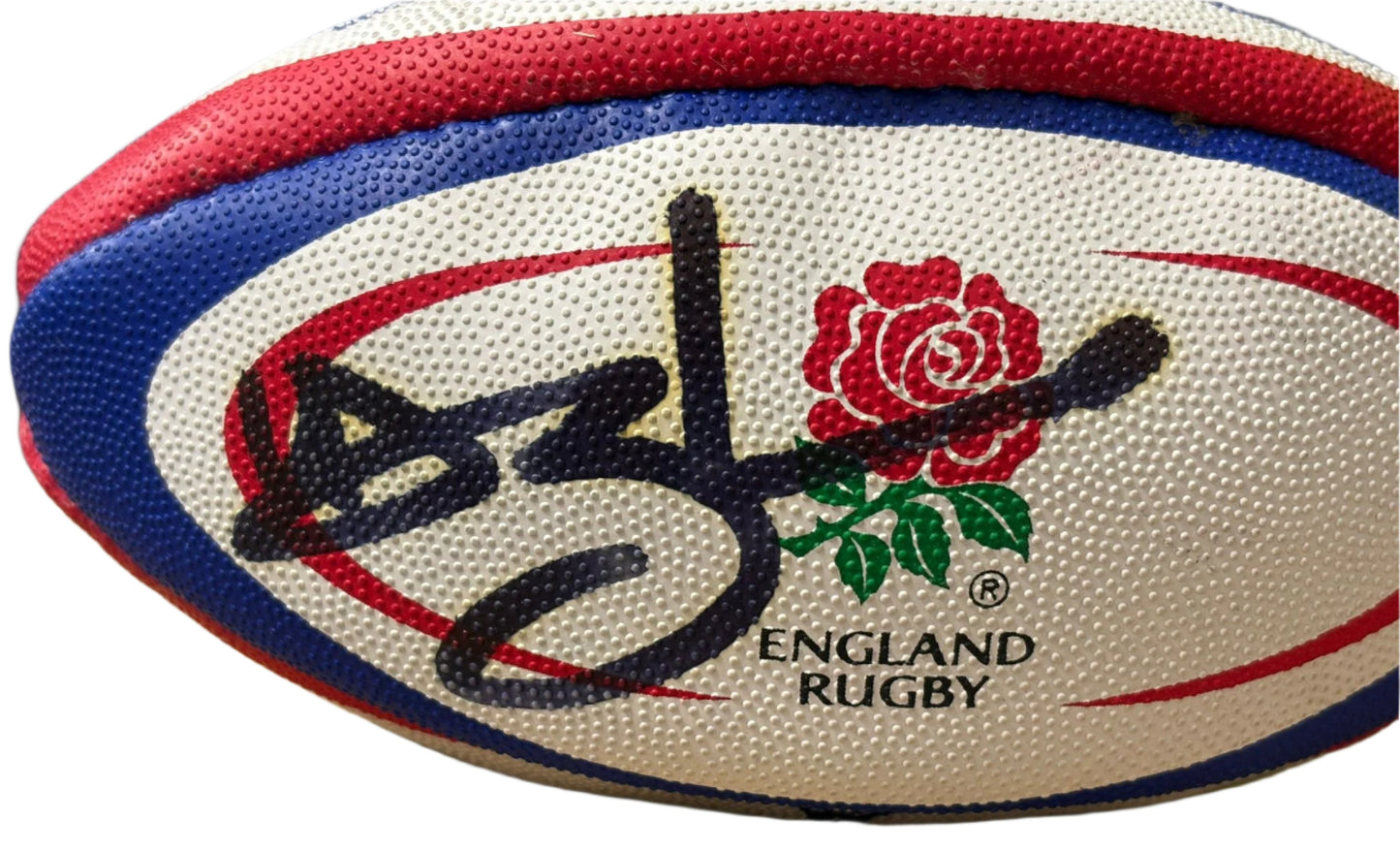 England Rugby Legend & TV Pundit Lawrence Dallaglio Signed Mini Rugby Ball + Cert