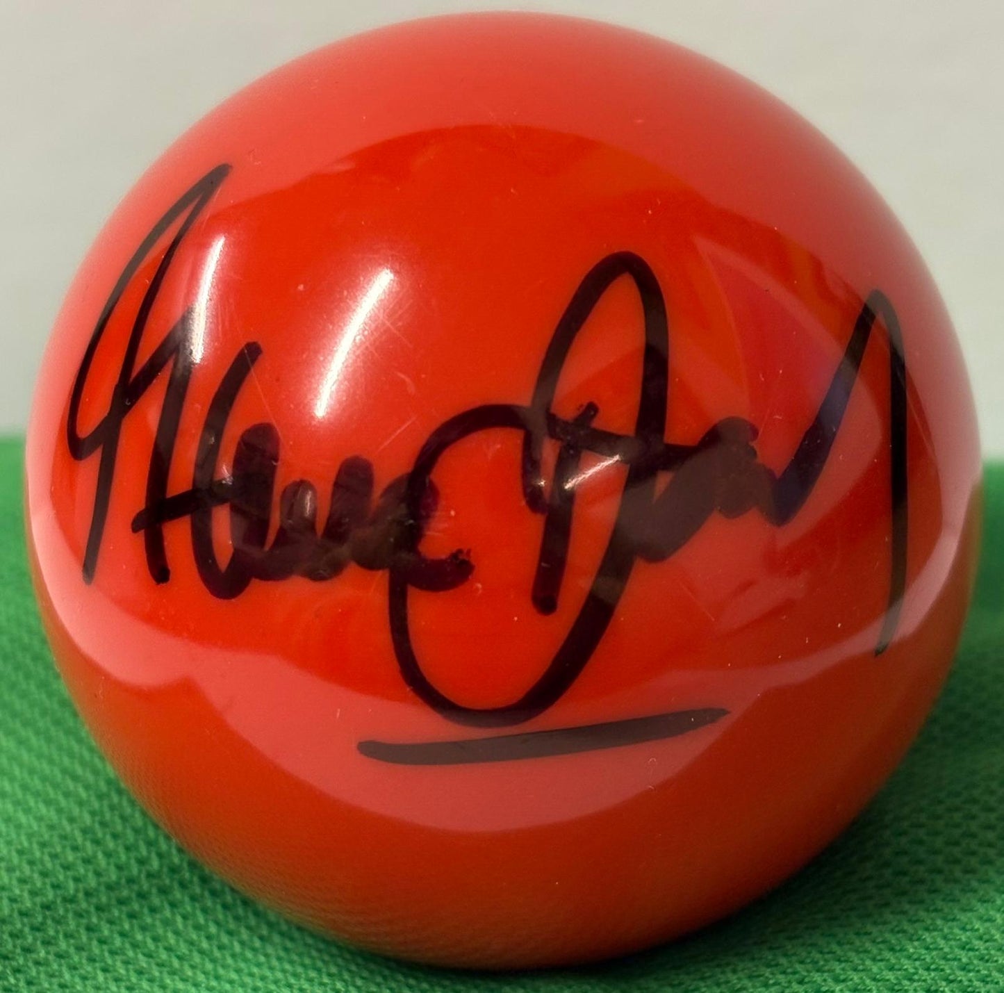 Steve Davis 6x World Snooker Champion Signed Red Full Size Snooker Ball with COA