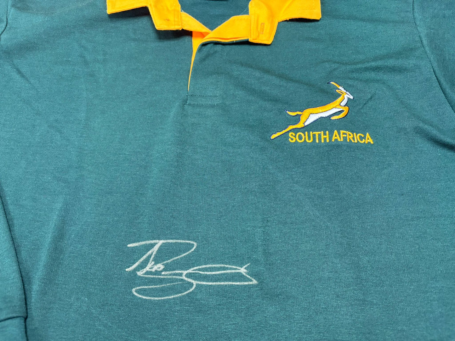 Rugby World Cup Winner Schalk Burger Signed Springboks' Shirt + Dealer COA