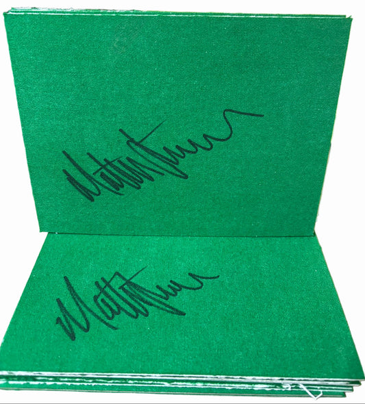 Matthew Stevens Signed Snooker Baize (8x6 inch approx) + Dealer COA