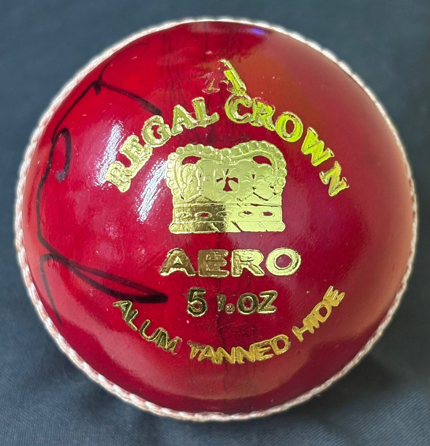 England & Surrey Cricketer Jamie Overton Signed Red Cricket Ball + Dealer COA
