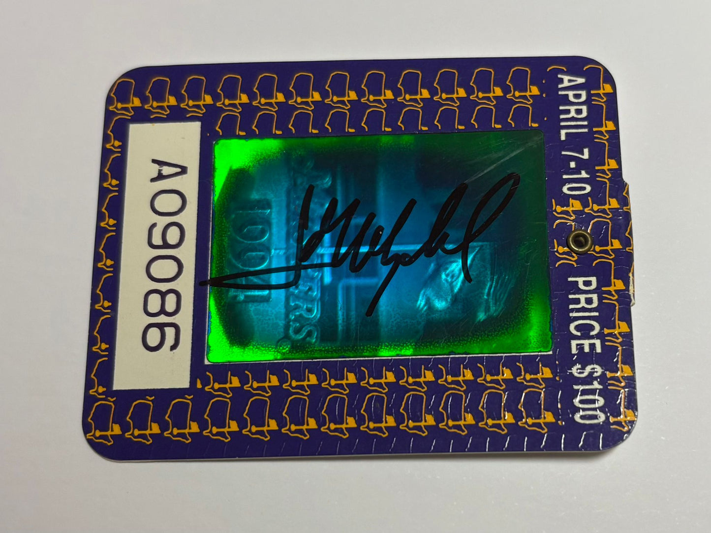 1994 Iridescent Augusta Masters Ticket Signed by Winner José María Olazábal + Dealer COA