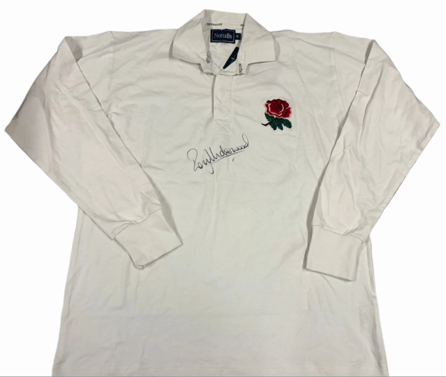 Rugby Legend Rory Underwood Signed Vintage 1980's England Rugby Shirt + COA