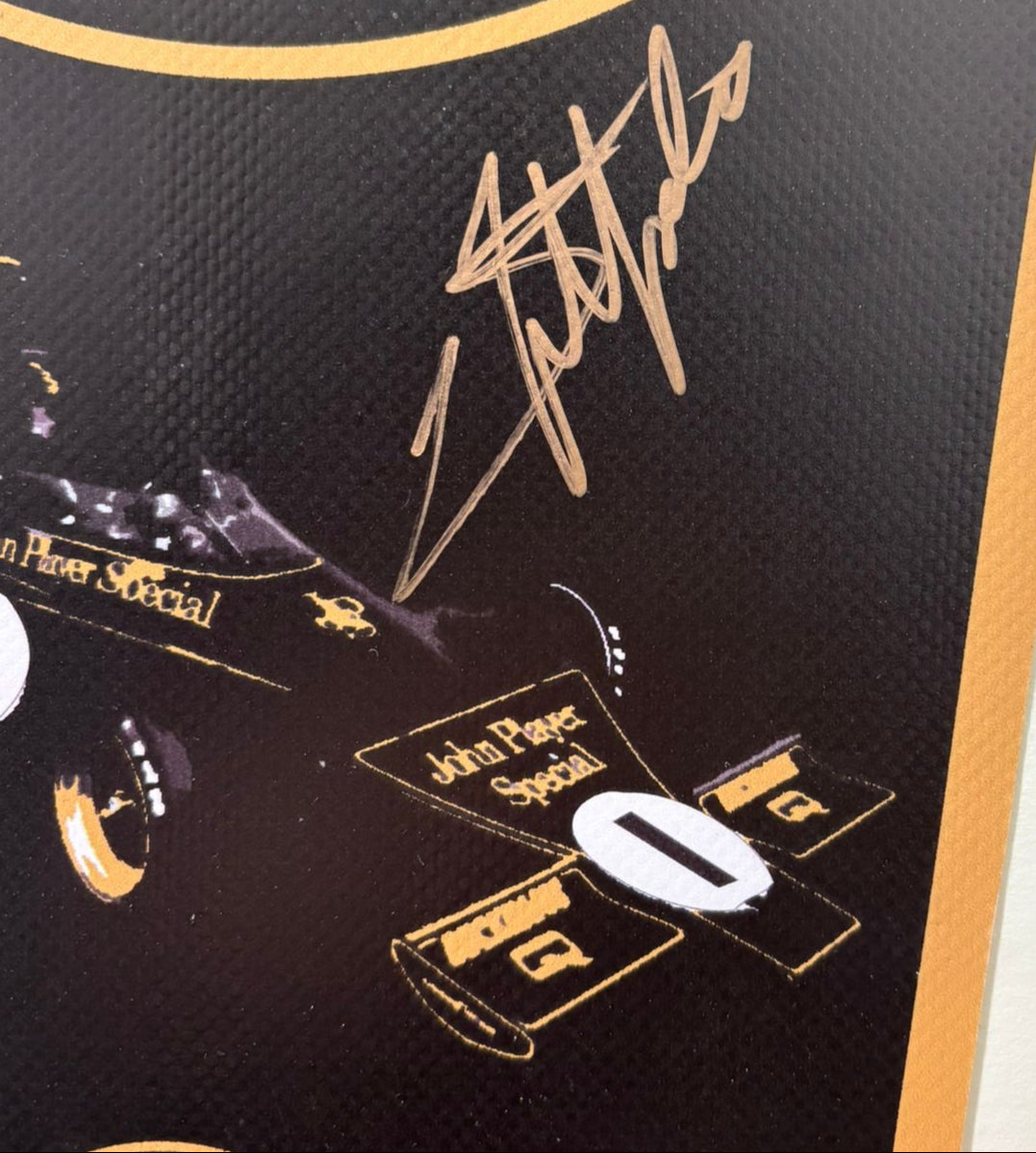 Emerson Fittipaldi Signed John Player Special Lotus F1 Pennant + Dealer COA