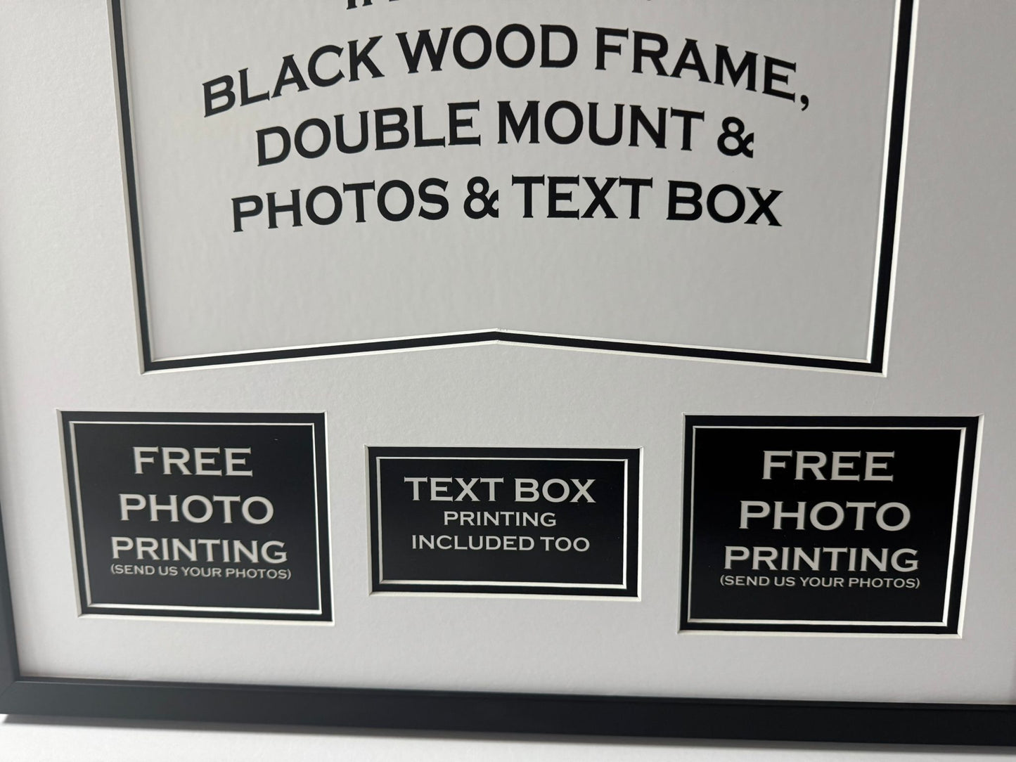 Football Shirt DIY Framing Kit 'Classic' inc Dbl Mount, Text Box & Photos