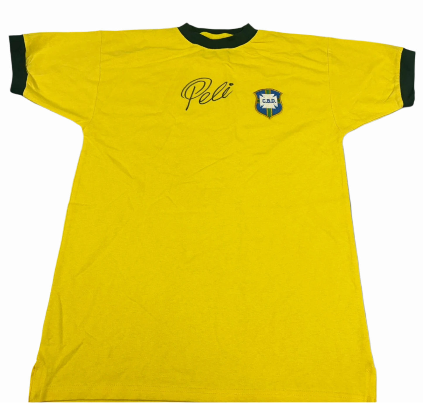Brazilian Football Legend Pelé Signed 1982 Retro World Cup Football Shirt + COA
