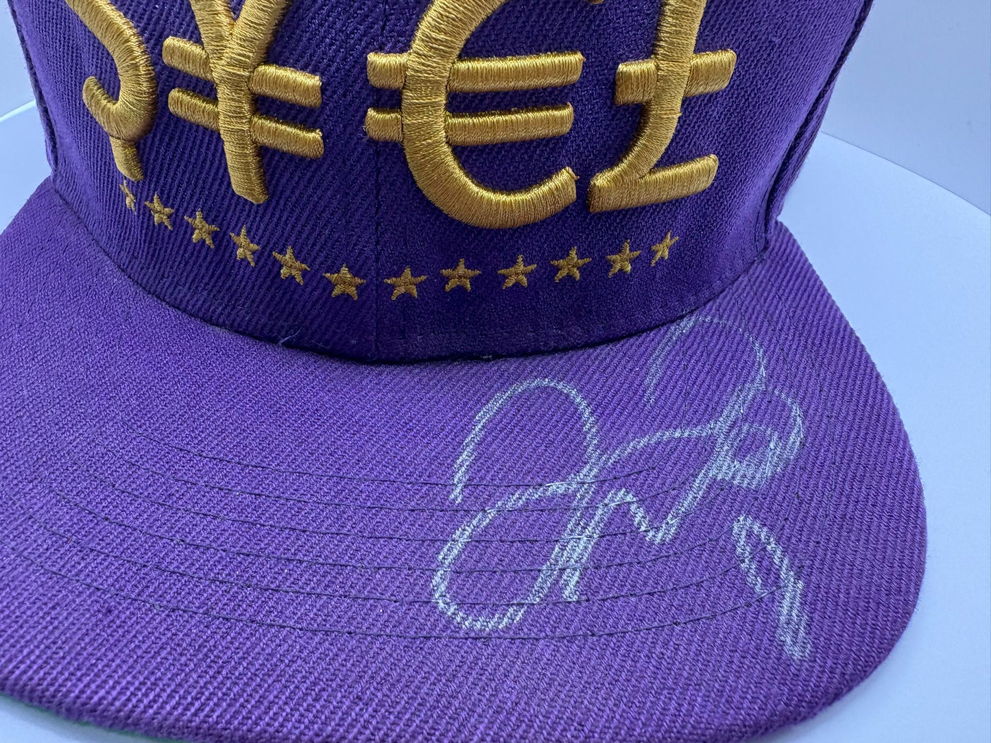 Floyd Mayweather Signed The Money Team (TMT) $¥€£ Official Purple Flat Brim Cap + Cert