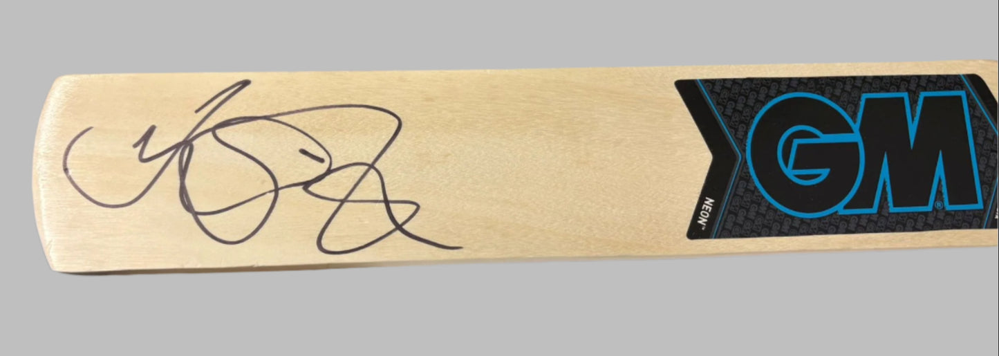 England & Yorkshire Cricketer Jonny Bairstow Signed Mini GM Cricket Bat + Dealer COA