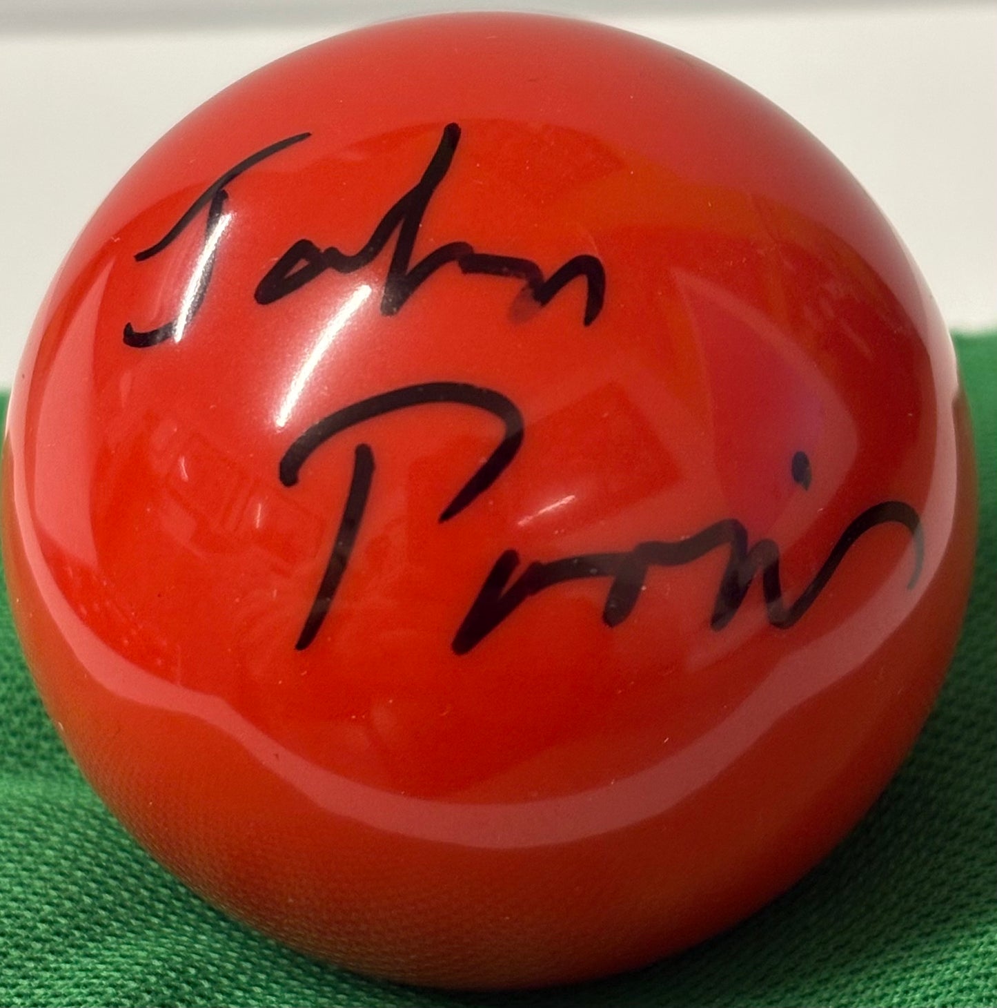 Founder of Parris Snooker Cues John Parris Signed Red Snooker Ball + COA
