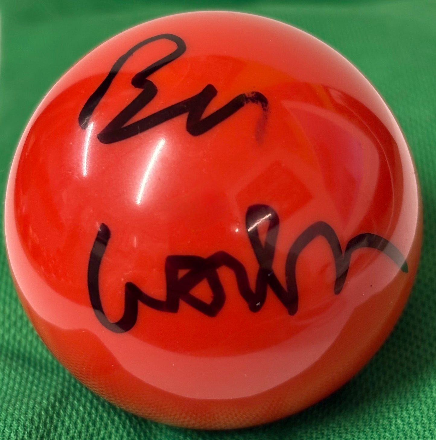 World Snooker Tour Player Ben Wollaston Signed Red Snooker Ball + COA