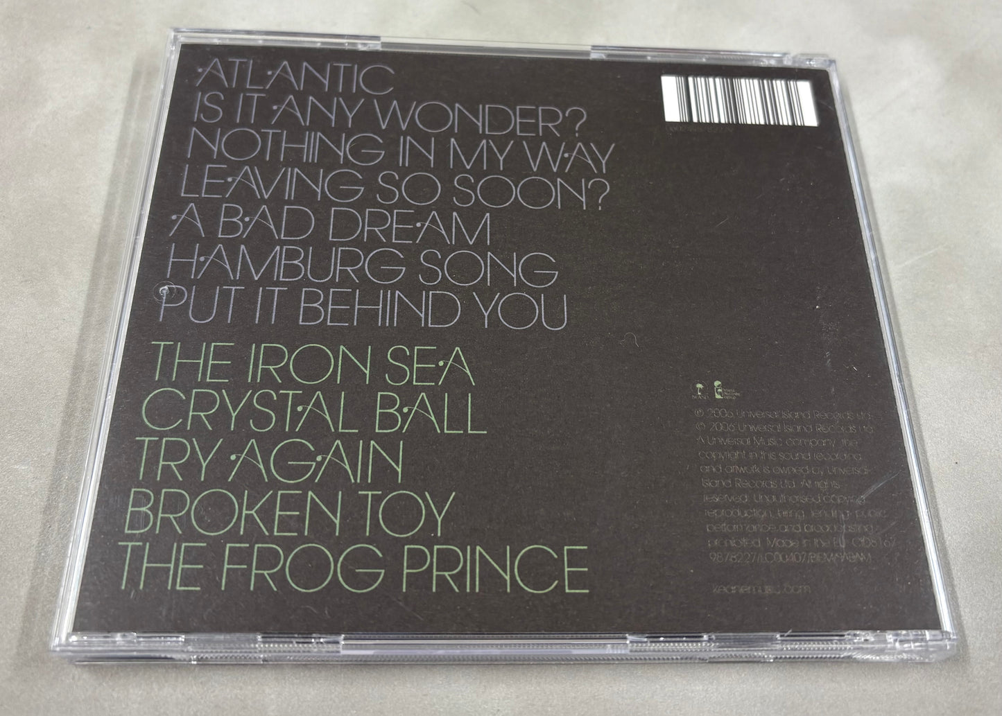 Tom Chaplin 'Keane' Signed 'Under The Iron Sea' CD Cover with COA