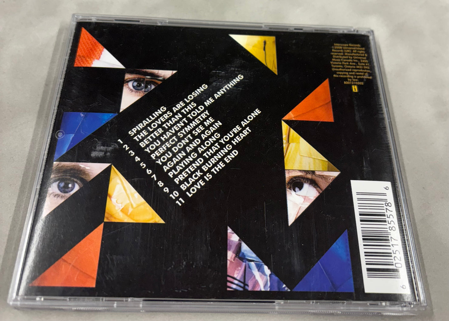 Tom Chaplin 'Keane' Signed 'Perfect Symmetry' CD Cover with COA
