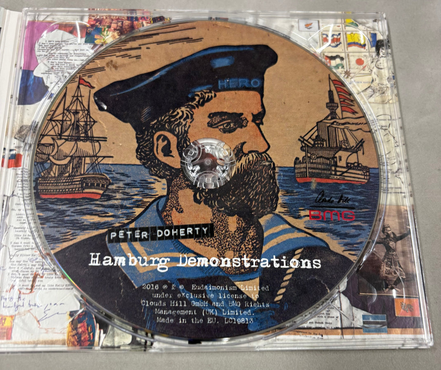 Peter Doherty Hamburg Demonstrations Signed CD Cover with COA