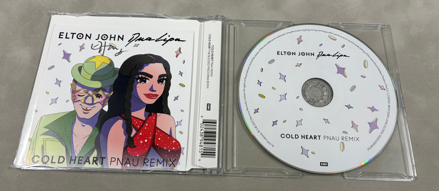 Elton John Signed 'Cold Heart Pnau Remix' CD Cover with COA