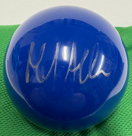 Mark Allen Signed BLUE Snooker Ball + Dealer COA