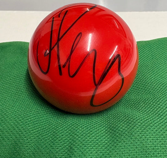 Joe Perry Signed RED Snooker Ball + Dealer COA