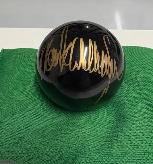 Mark Williams Signed BLACK Snooker Ball + Dealer COA