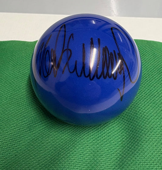 Mark Williams Signed BLUE Snooker Ball + Dealer COA