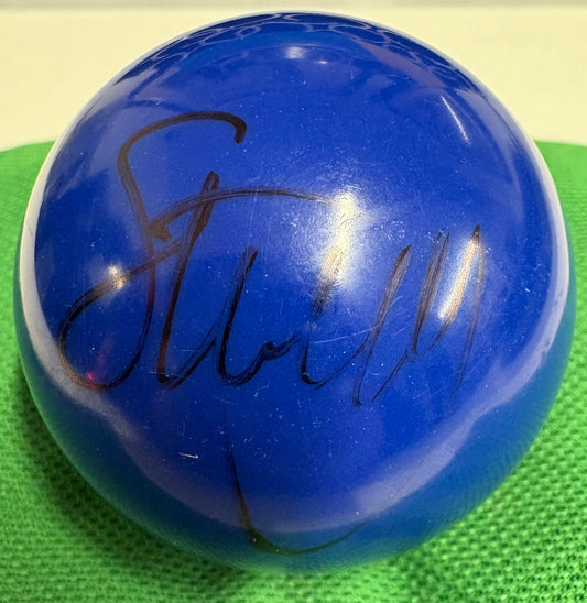 Stephen Hendry Signed 3/4 Size BLUE Snooker Ball + Dealer COA