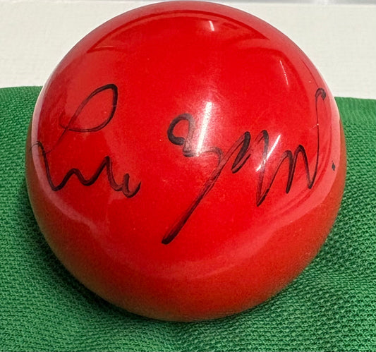 Luca Brecel Signed 3/4 Size RED Full Autograph Snooker Ball + Dealer COA