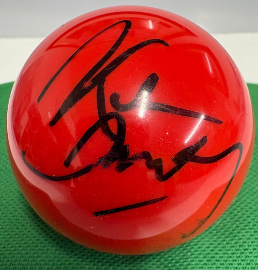 Ken Doherty Signed RED Snooker Ball + Dealer COA