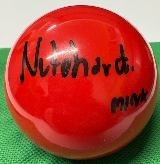 Mink Nutcharut Signed RED Snooker Ball + Dealer COA