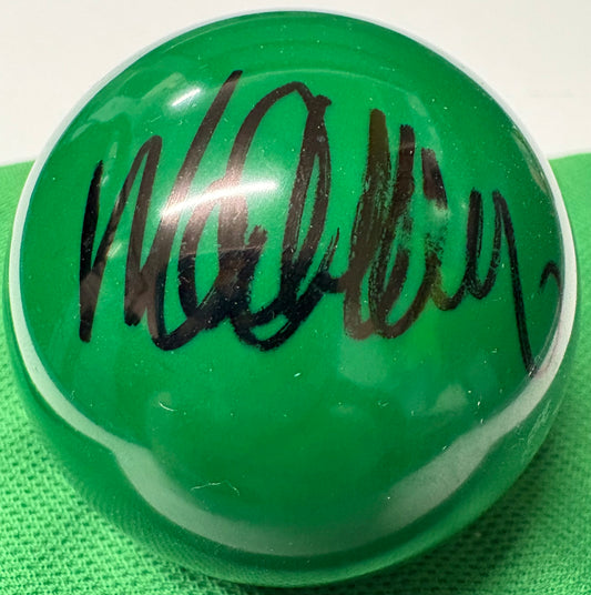 Matthew Stevens Signed GREEN Snooker Ball + Dealer COA