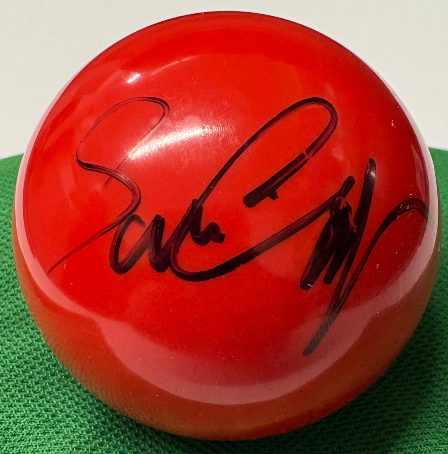 Stuart Carrington Signed RED Snooker Ball + Dealer COA