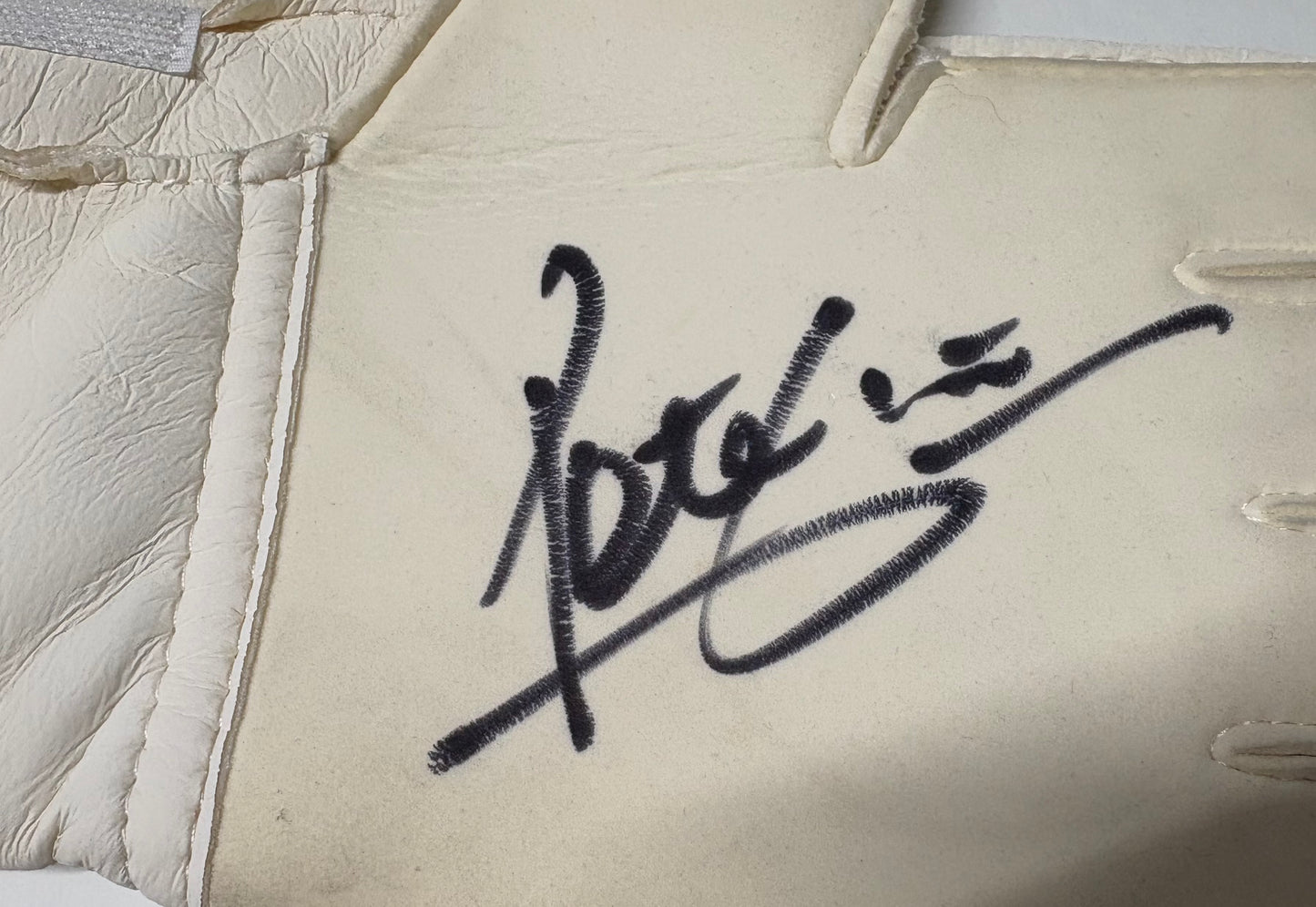 Peter Shilton- Leicester City & Nottingham Forest Legend- Signed Umbro White,Blue & Red Goalkeeper Glove with COA