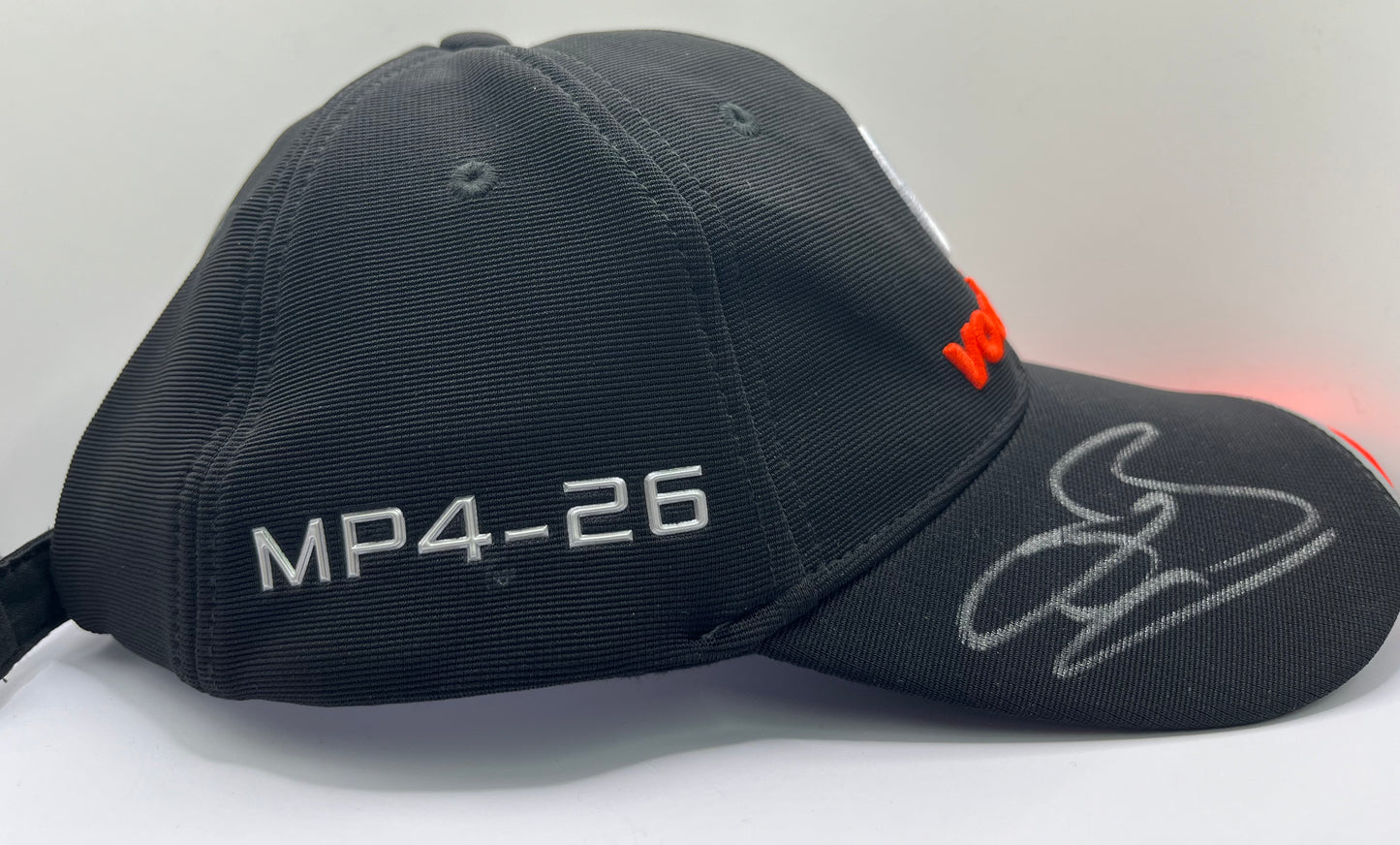 Lewis Hamilton & Jenson Button Signed Vodafone McLaren Mercedes Black & Red F1 Cap with COA