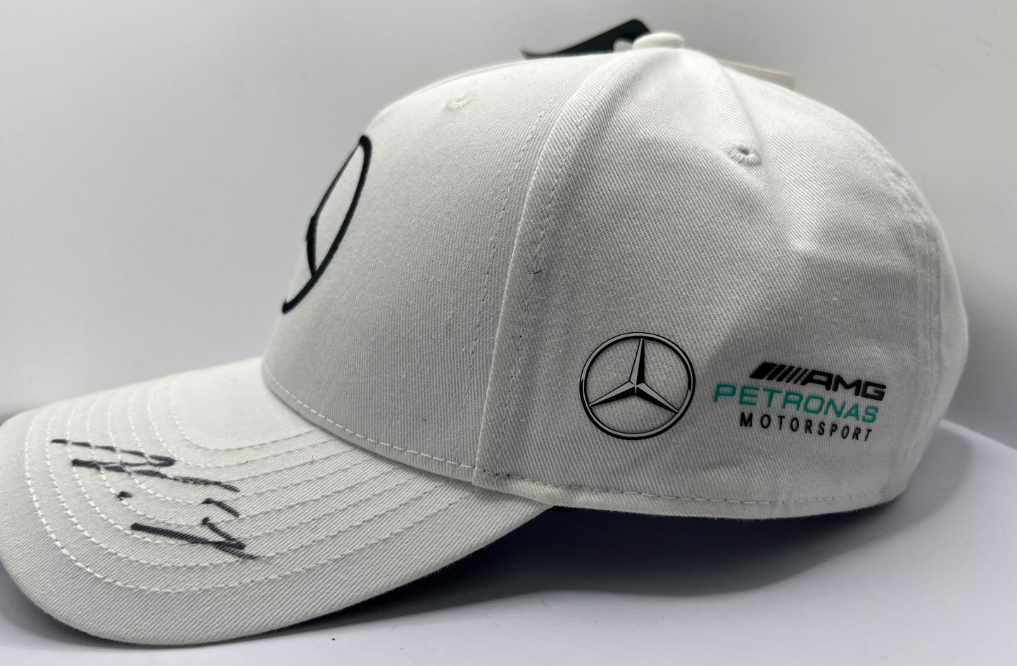 Lewis Hamilton & Valtteri Bottas Signed Mercedes AMG Petronas White F1 Cap with COA