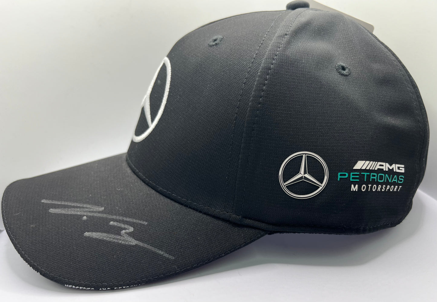 Lewis Hamilton & Valtteri Bottas Signed Mercedes AMG Petronas Black F1 Cap with COA