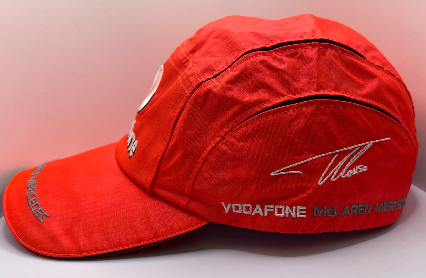 Formula One Legend Lewis Hamilton Signed Vodafone McLaren Mercedes Orange F1 Cap with COA