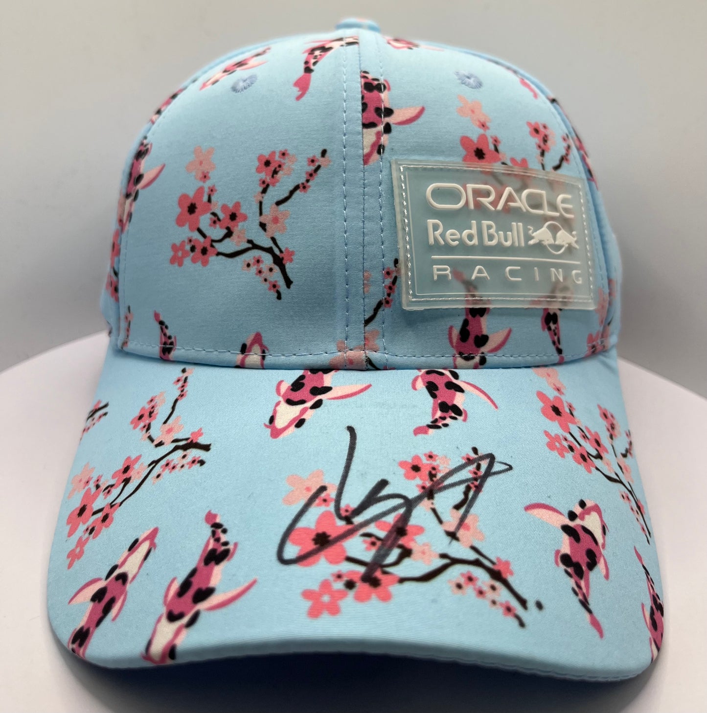 Sergio Pérez - Formula One Red Bull Driver Signed Blue & Pink F1 Cap with COA